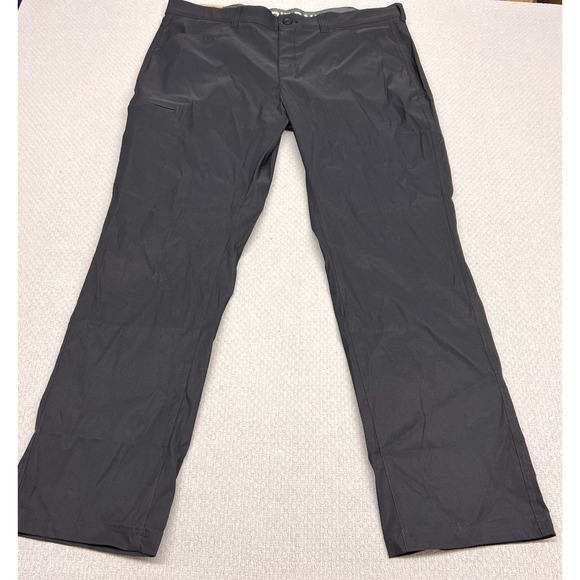 Eddie Bauer Rainier Tech Pants Mens 40x32 Black Nylon Performance Hiking Cargo - Picture 1 of 10